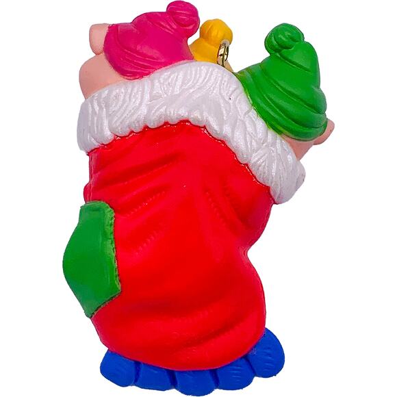 Vintage 1990 Hallmark Keepsake THREE LITTLE PIGGIES Christmas Ornament in Box - Picture 4 of 7